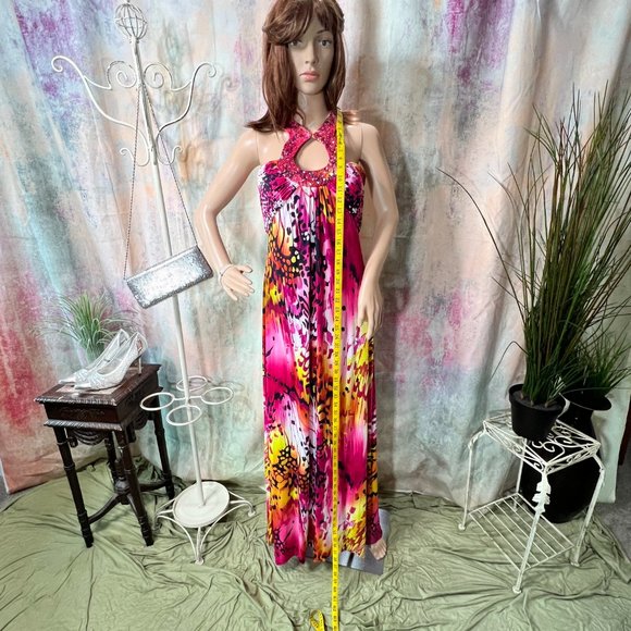 📌JS Boutique Eye-Catching Beaded Color Splashes Prom - Formal - Party Dress - Picture 6 of 16